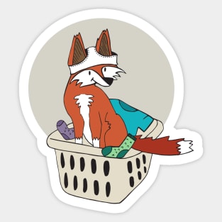 Fox jocks and socks laundry day Sticker